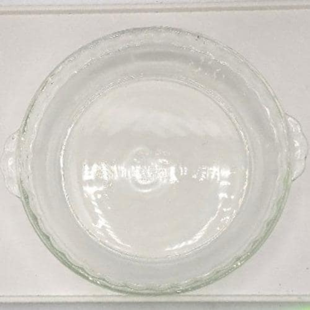 Vintage PYREX 229‎ Clear Glass 9.5" Pie Plate Scalloped Fluted Flavor Saver Dish